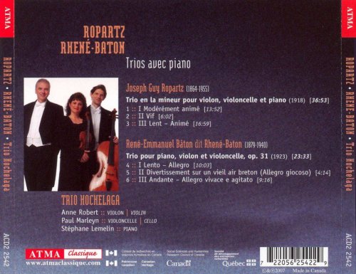 Trio Hochelaga - Ropartz, Rhene-Baton: Trios avec Piano (2007)