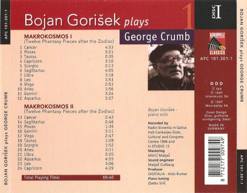 Bojan Gorisek - Bojan Gorišek Plays George Crumb, 1 (1997)