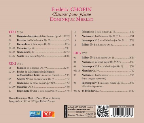 Dominique Merlet - Frédéric Chopin: Œuvres pour piano [3CD] (2006)