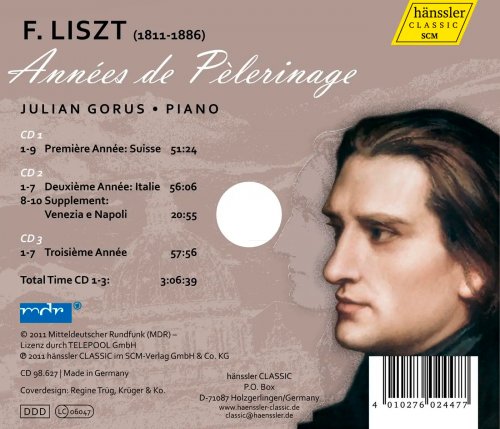 Julian Gorus - Liszt: Années de Pèlerinage [3CD] (2011)