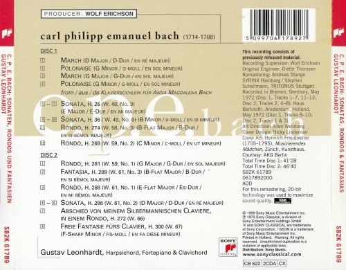 Gustav Leonhardt - C.P.E.Bach: Sonatas, Rondos & Fantasias (1999)