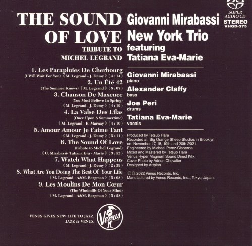 Giovanni Mirabassi New York Trio featuring Tatiana Eva-Marie - The Sound Of Love: Tribute To Michel Legrand (2022) [SACD]