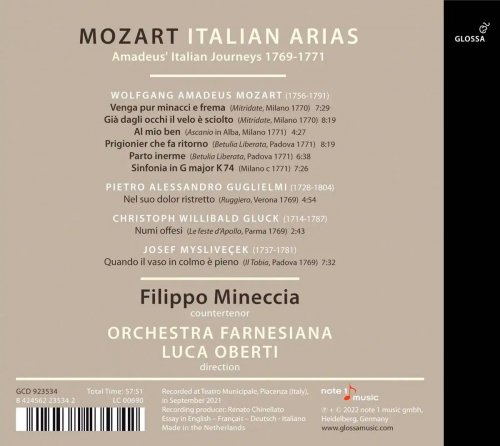 Luca Oberti, Orchestra Farnesiana, Filippo Mineccia - Mozart, Gluck & Others: Italian Arias (2022)