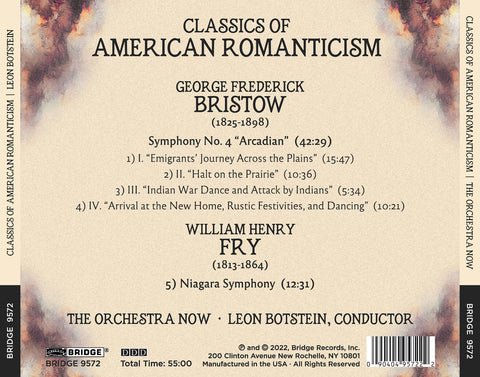 The Orchestra Now - Bristow & Fry: Classics of American Romanticism (2022)