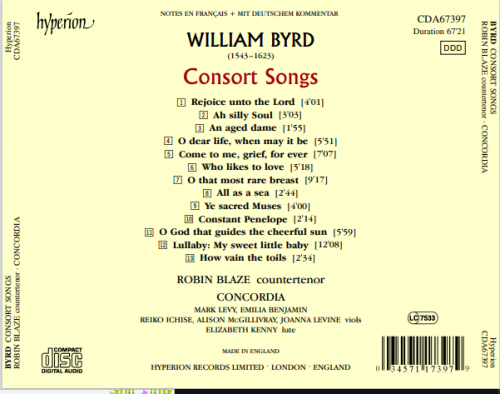 Robin Blaze, Concordia - Byrd: Consort Songs (2004)