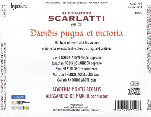 Academia Montis Regalis - Scarlatti: Davidis pugna et victoria (2009)