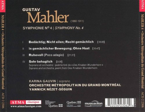 Karina Gauvin, Yannick Nezet-Seguin - Mahler: Symphony 4 (2004)