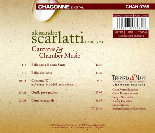 Tempesta di Mare, Clara Rottsolk - Scarlatti: Cantatas and Chamber Music (2010)