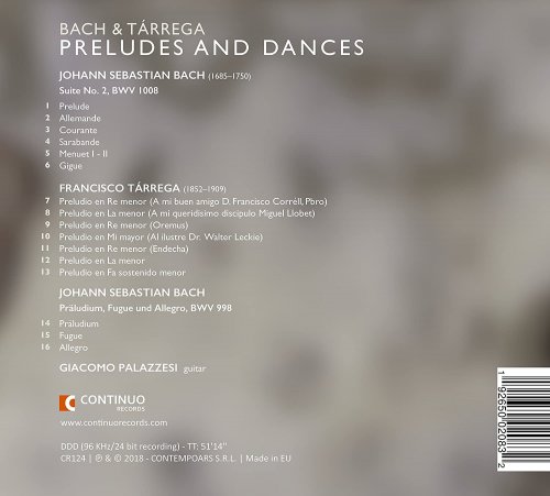 Palazzesi Giacomo - Bach & Tárrega: Preludes and Dances (2018) [Hi-Res]