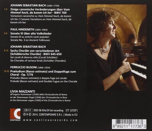 Livia Mazzanti - Bach - Hindemith - Busoni (2014) [Hi-Res]