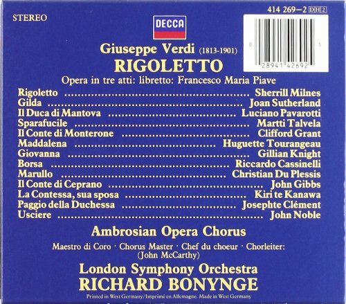 Sutherland, Pavarotti, Milnes - Verdi: Rigoletto (1985)