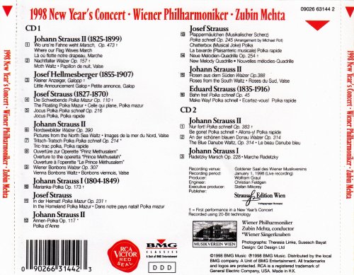 Zubin Mehta - New Year's Concert 1998 (1998)