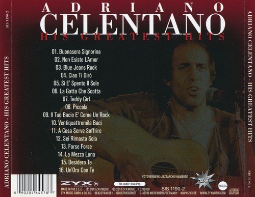 Adriano Celentano - His Greatest Hits (2013) CD-Rip