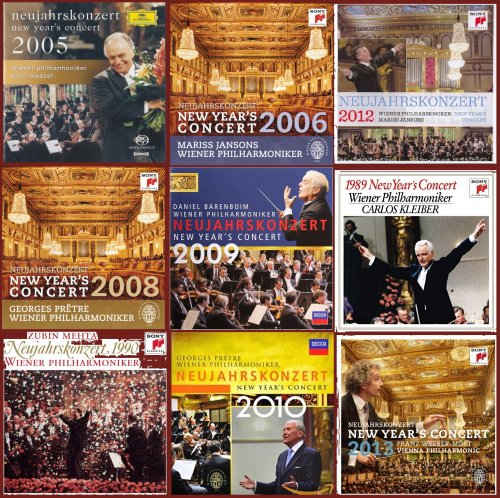 Vienna Philharmonic Orchestra - Neujahrskonzert / New Year's Concert (1987-2021) [60CD]