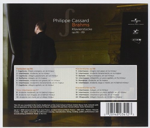 Philippe Cassard - Brahms . Klavierstücke op.116-119 (2010)