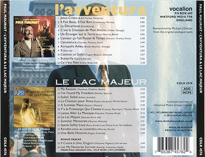 Paul Mauriat - L'avventura / Le Lac Majeur (2016)