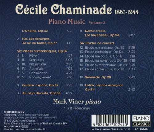 Mark Viner - Chaminade: Piano Music (2022) [Hi-Res]