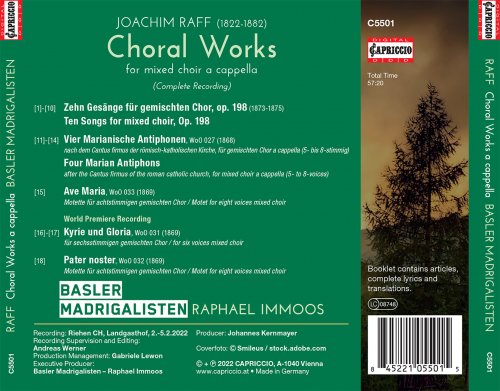 Basler Madrigalisten & Raphael Immoos - Joachim Raff: Choral Works (2022) [Hi-Res]