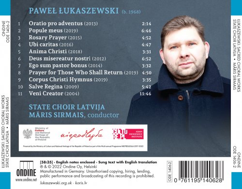 State Choir Latvija & Maris Sirmais - Lukaszewski: Sacred Choral Works (2022) [Hi-Res]