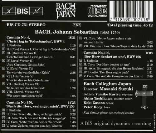 Bach Collegium Japan, Masaaki Suzuki - J.S. Bach: Cantatas, Vol. 1 (2009) CD-Rip