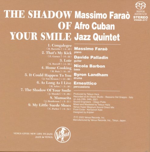 Massimo Faraò Afro Cuban Jazz Quintet - The Shadow Of Your Smile (2022) [SACD]