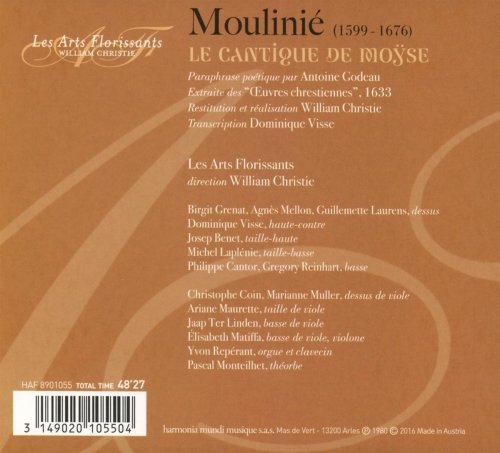 Les Arts Florissants, William Christie - Moulinié: Le Cantique de Moÿse (1980)