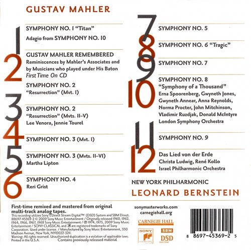 Leonard Bernstein - Mahler: The Complete Symphonies (12CD BoxSet) (2009) CD-Rip