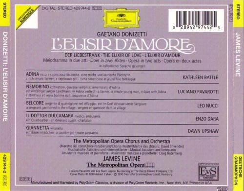 Pavarotti, Battle, Nucci, Dara - Donizetti: L'Elisir d'Amore (1990)