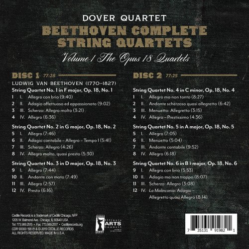 Dover Quartet - Beethoven: Complete String Quartets, Vol. 3 (2022) [Hi-Res]