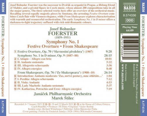 Janáček Philharmonic Orchestra, Marek Štilec - Foerster: Orchestral Works (2022) [Hi-Res]