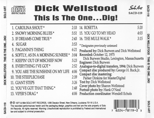 Dick Wellstood - This Is the One... Dig! (1994)