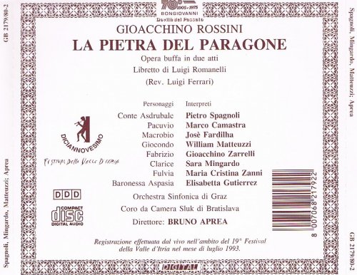 Pietro Spagnoli, Sara Mingardo, Elisabetta Gutierrez, William Matteuzzi - Rossini: La Pietra del Paragone (1993)