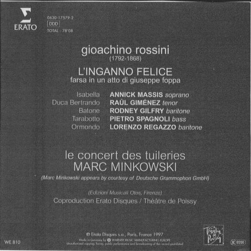 Le concert des Tuileries, Marc Minkowski - Rossini: L'Inganno Felice (1996)