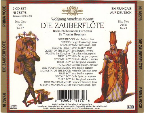 Berlin Philharmonic Orchestra; Strienz, Rosvaenge, Lemnitz, Berger - Mozart: Die Zauberflöte (The Magic Flute) (1999)