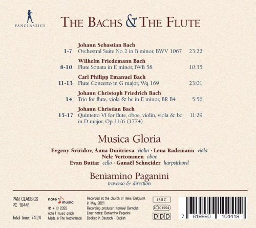 Beniamino Paganini, Musica Gloria - The Bachs & the Flute (2022)