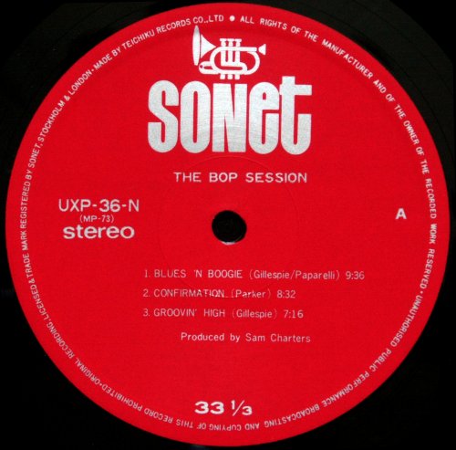 Dizzy Gillespie,Sonny Stitt,John Lewis,Percy Heath,Max Roach,Hank Jones - The Bop Session (1975) LP