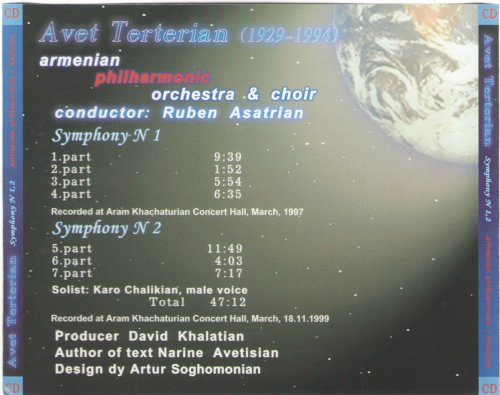 Asatrian, Armenian Philharmonic Orchestra & Chor - Avet Terteryan: Symphony 1,2 (1999)