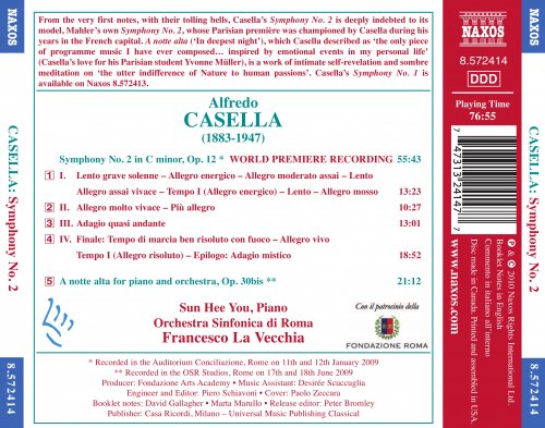 Francesco La Vecchia, Orchestra Simphonica di Roma, Sun Hee You - Casella: Symphony No. 2 (2010)