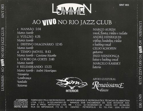 Lummen - Ao Vivo No Rio Jazz Club (1997)