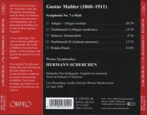 Wiener Symphoniker, Hermann Scherchen - Mahler: Symphonie Nr.7 E-Moll (1992)