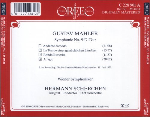 Wiener Symphoniker, Hermann Scherchen - Mahler: Symphonie Nr.9 D-Dur (1990)