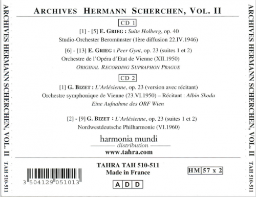 Hermann Scherchen - Grieg - Peer Gynt, Suite Holberg / Bizet - L'Arlésienne (2003)