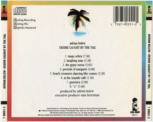 Adrian Belew - Desire Caught By The Tail (1986) CD-Rip