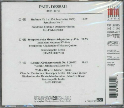 Paul Dessau, Otmar Suitner, Rolf Kleinert - Dessau: Orchesterwerke II (1997)