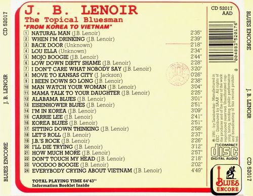 J. B. Lenoir - The Topical Bluesman-From Korea To Vietnam (1991)