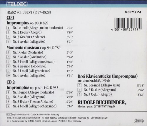 Rudolf Buchbinder - Schubert: Impromtus & Moments musicaux (1986) CD-Rip