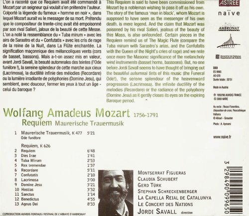 Le Concert des Nations, Jordi Savall - Mozart: Requiem (2000) CD-Rip