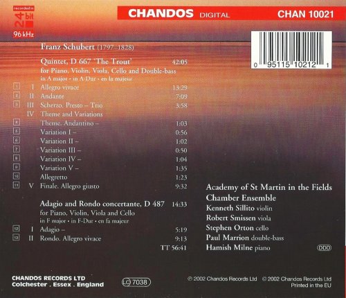 Academy of St.Martin-in-the-Fields Chamber Ensemble - Schubert: Trout Quintet, Adagio, Rondo concertante (2002) CD-Rip