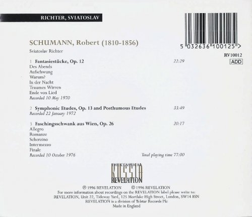 Sviatoslav Richter - Schumann: Piano Works (1996)