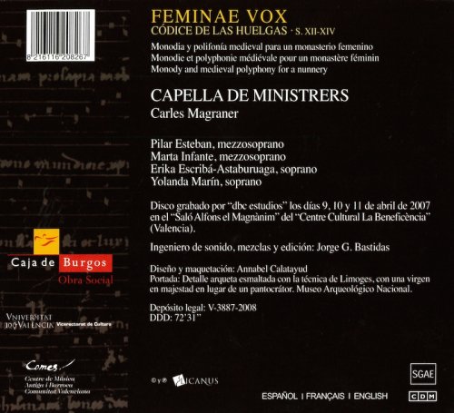 Capella De Ministrers, Carles Magraner - Feminae Vox (2008)